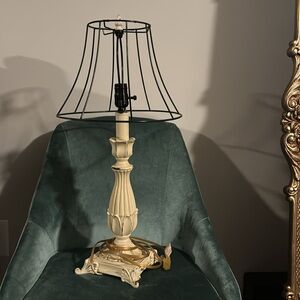 Vintage Bell Shaped Steel Metal Lampshade Frame Rustic Farmhouse Decor